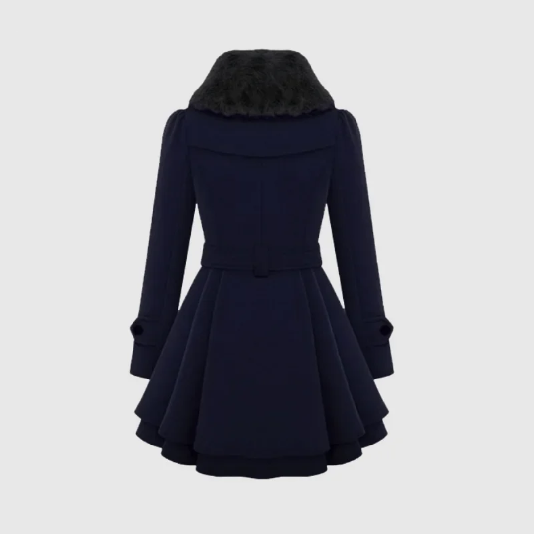 Kendall | Luxe fur collar coat