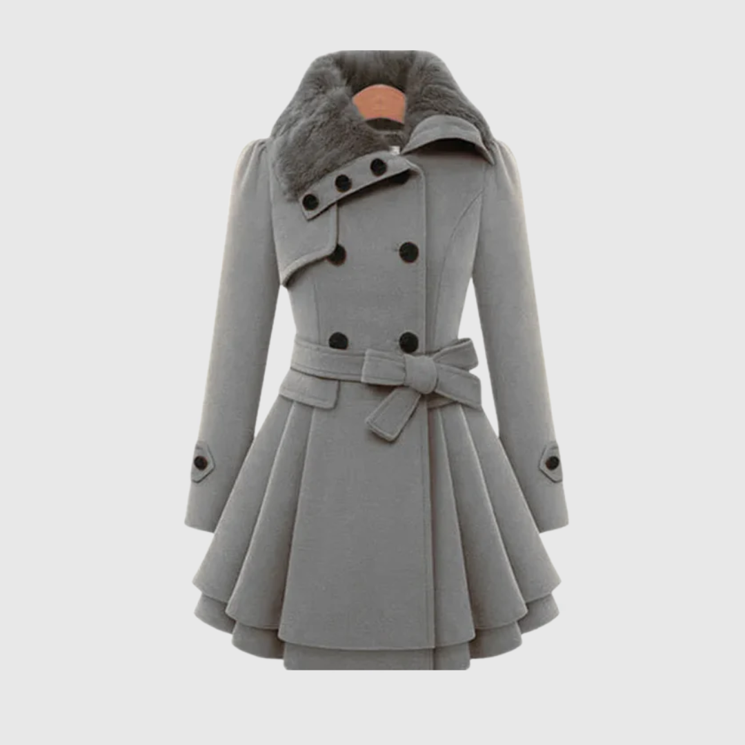 Kendall | Luxe fur collar coat