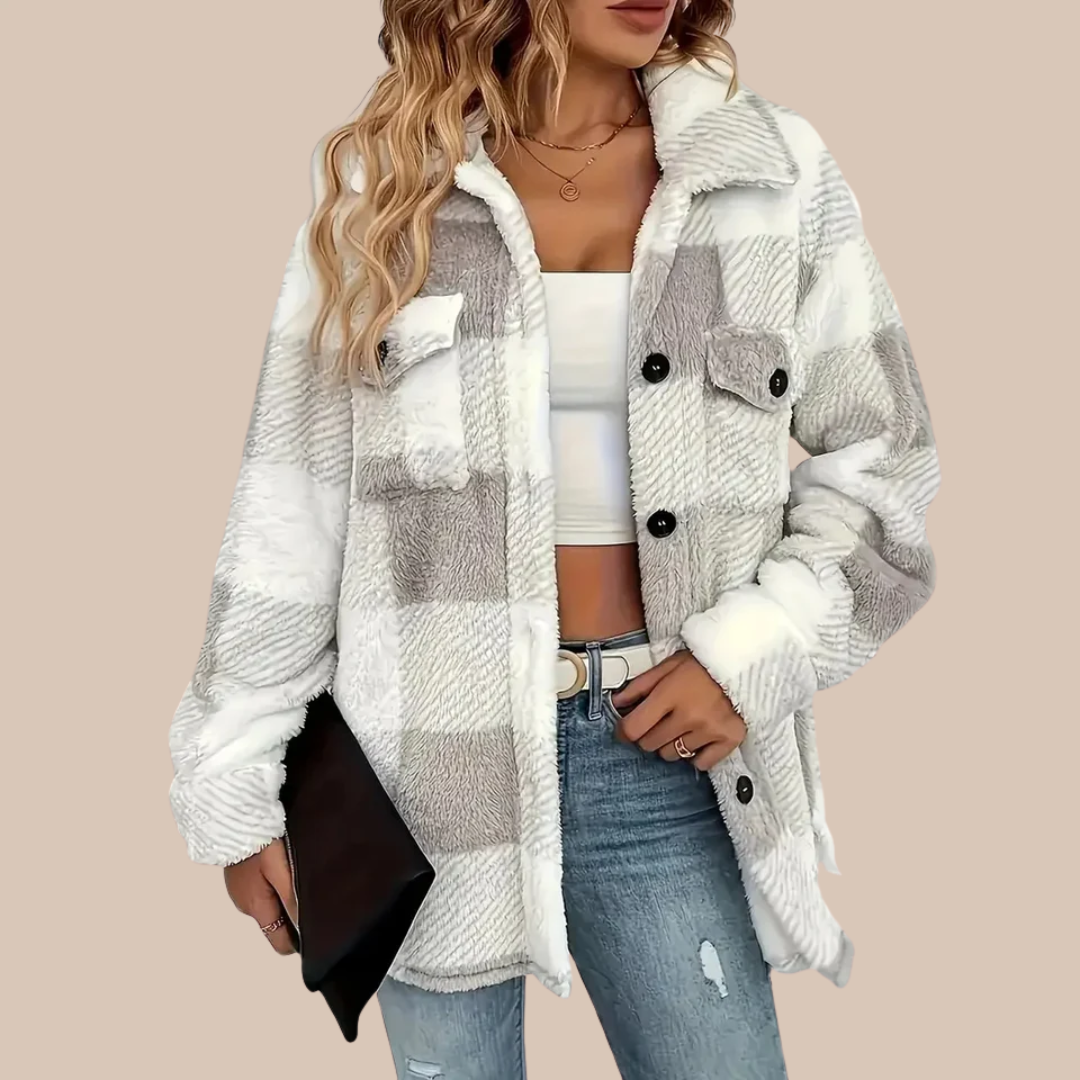 Martin | Stylish plaid fleece jacket