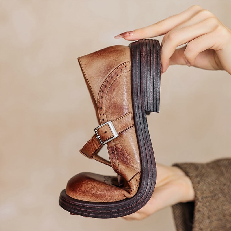 Lana | Elegant Leather Mary Janes