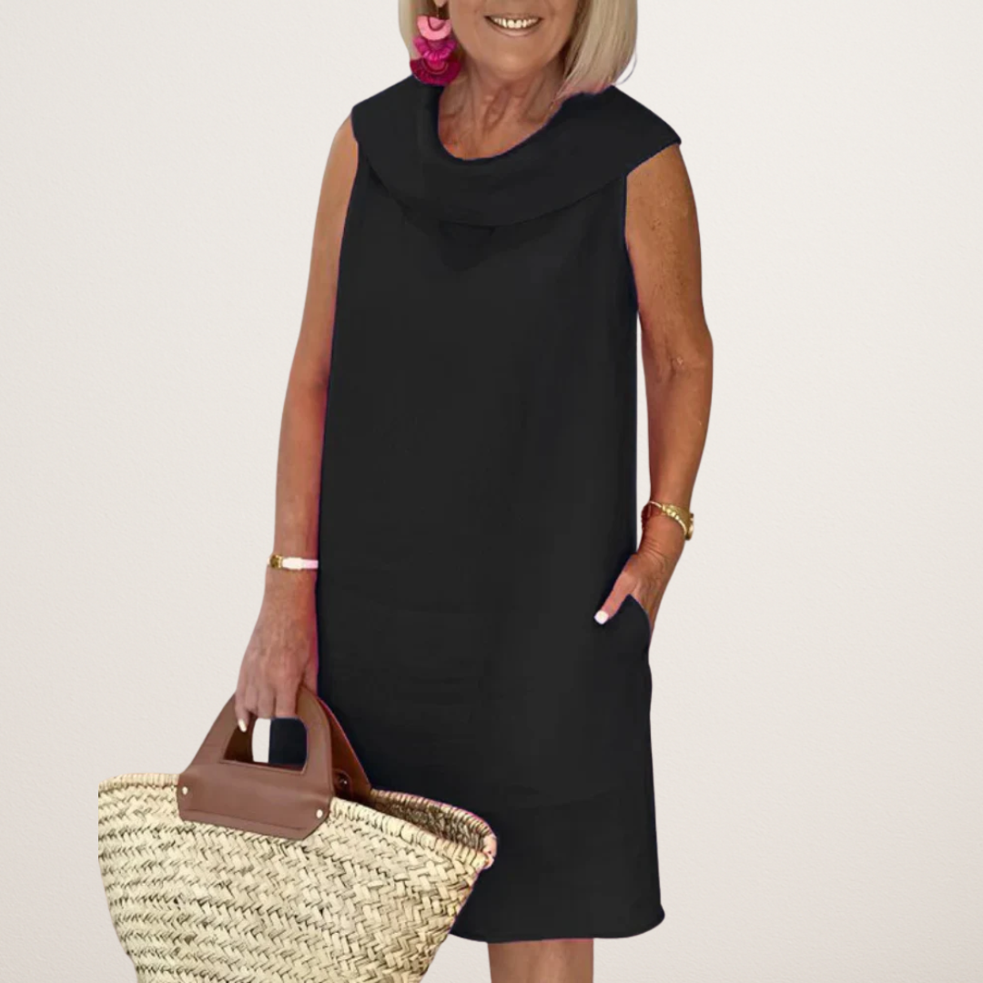 Celeste | Luxury dress with round neckline