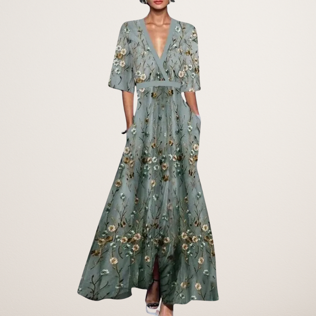 Victoria | Elegant long floral dress