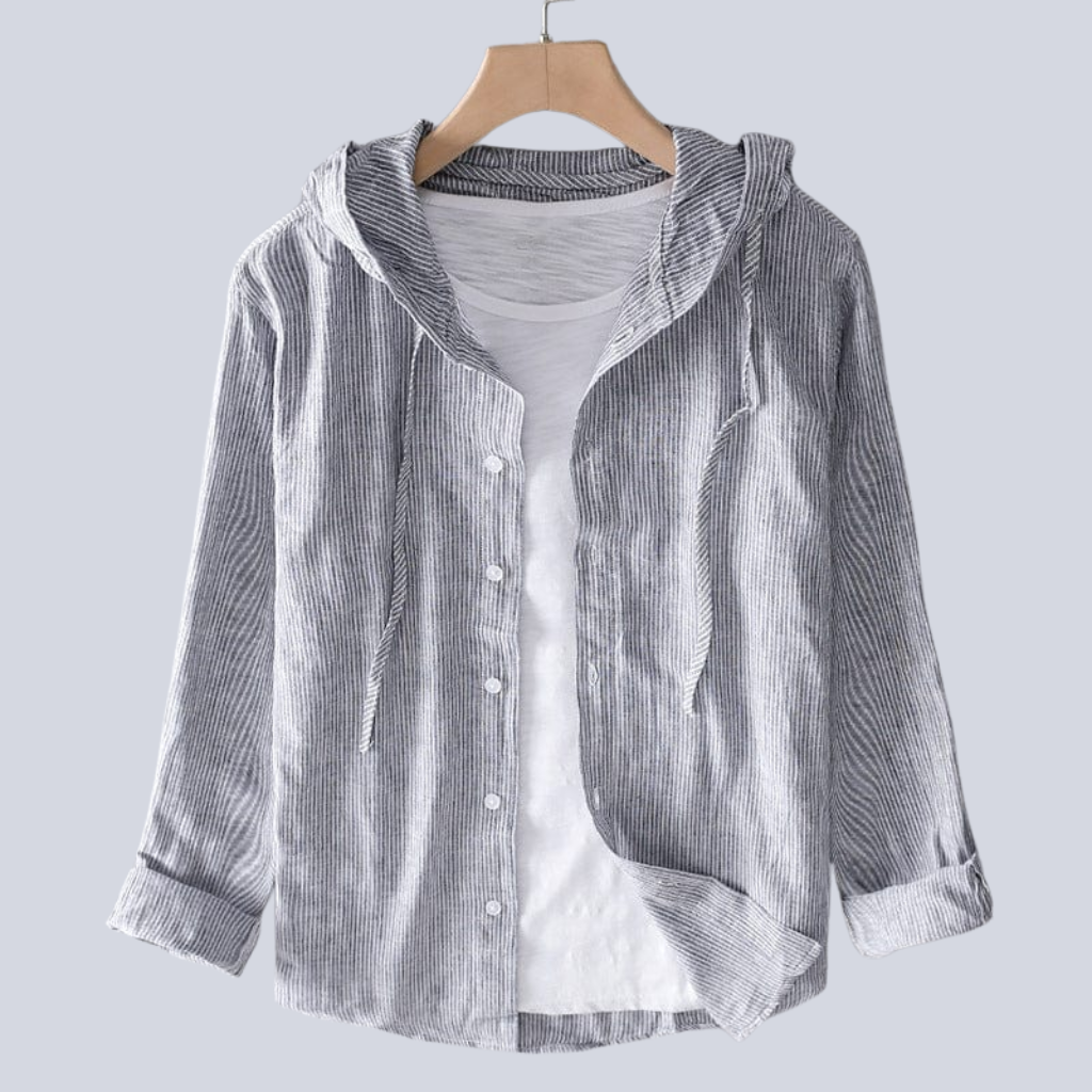 Spencer | Striped Hooded Shirt