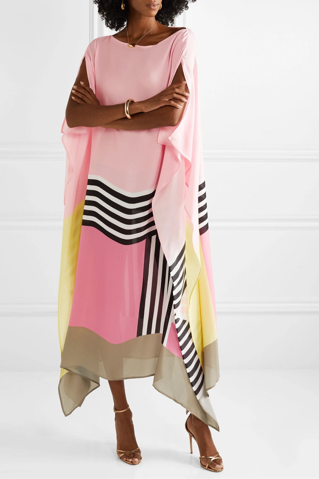 Iria | Elegant kaftan med geometrisk print
