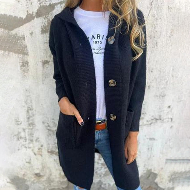 Lucy | Long Coat with Buttons