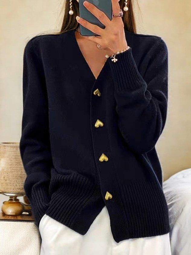 Tracy | Cardigan with Heart Buttons