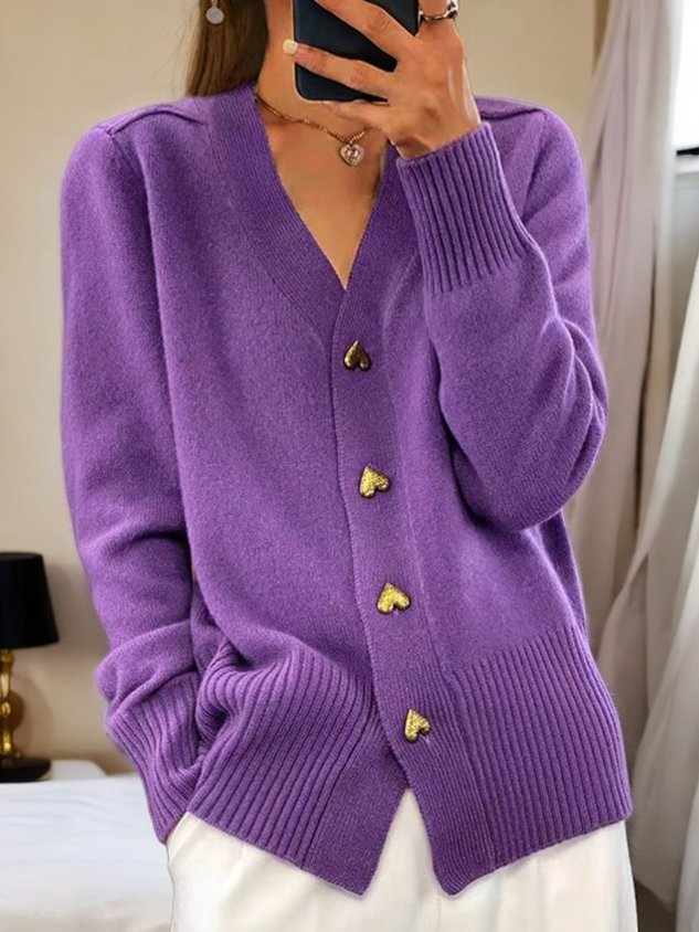 Tracy | Cardigan with Heart Buttons