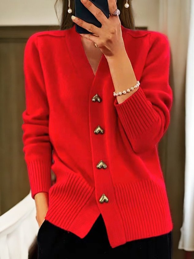 Tracy | Cardigan with Heart Buttons